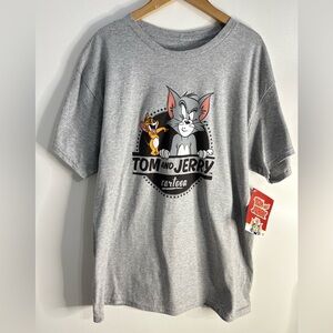Tom and Jerry pullover Gray Short Sleeve Tee. New with tag.